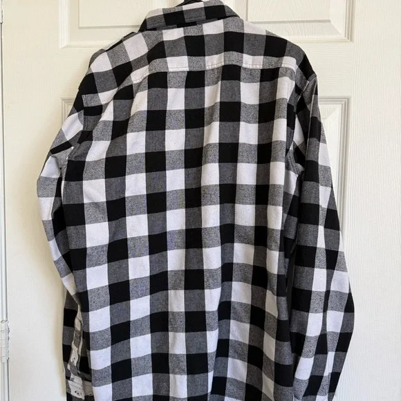 Black and White Checkered Men's Shirt - Picture 3 of 3